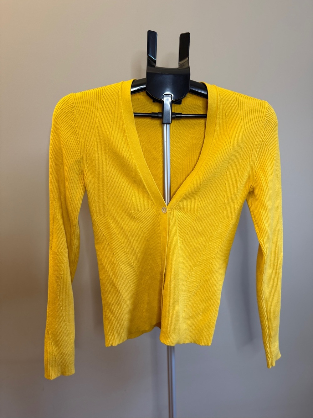 Brooks Brothers Bright Yellow V-Neck Cardigan